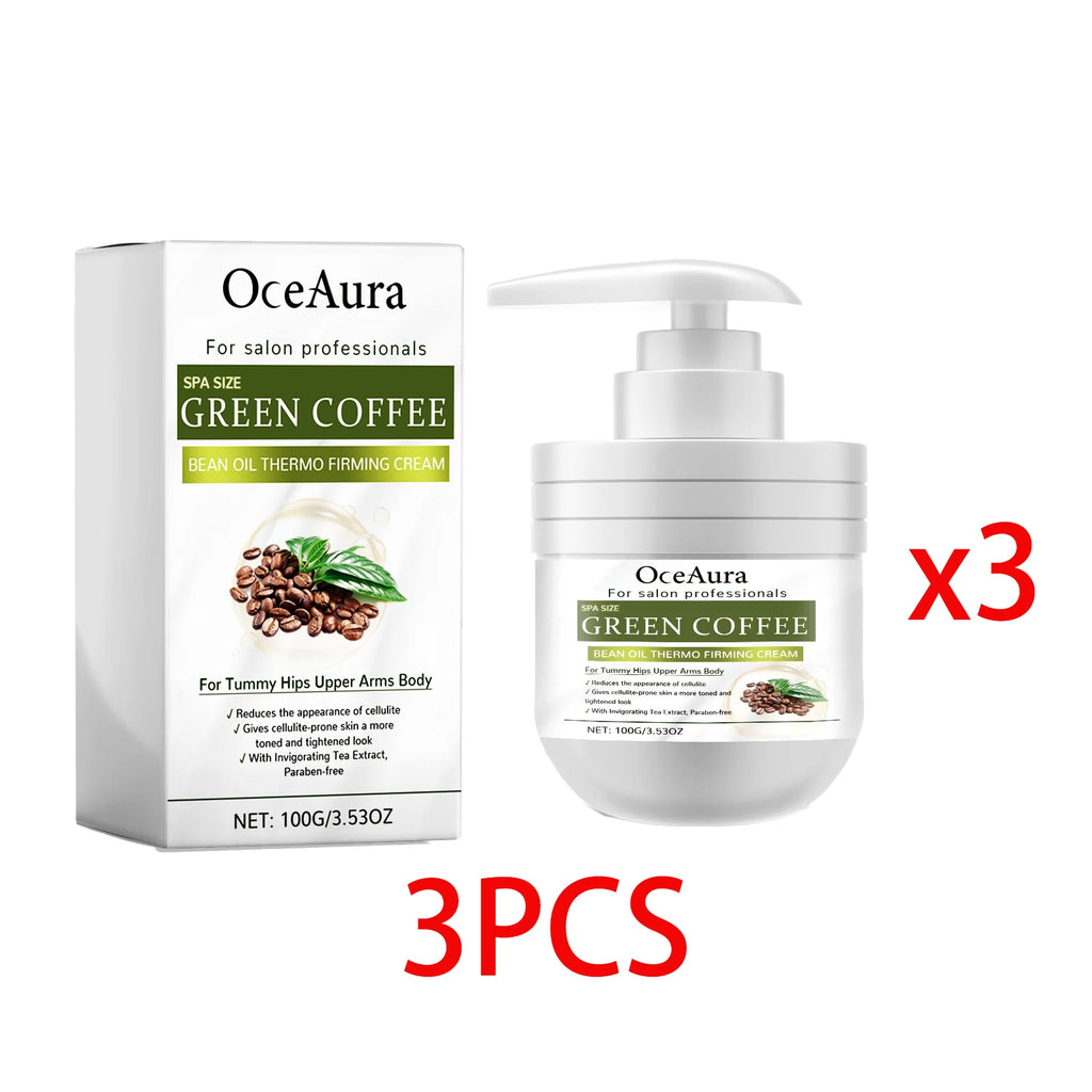 OceAura Green Coffee Body Cream – Firming & Moisturizing 100g Body Firming Cream Qst 3 PCS