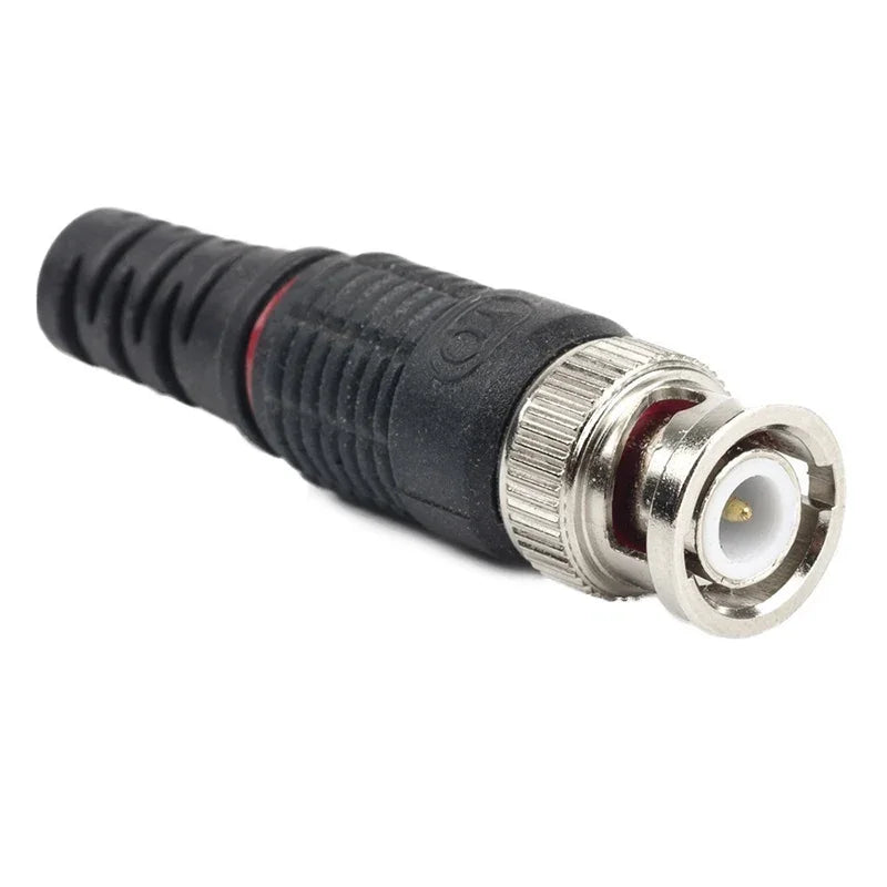 BNC Male Solderless Right-Angle Video Connector 20pcs | CCTV BNC Video Connector Qme
