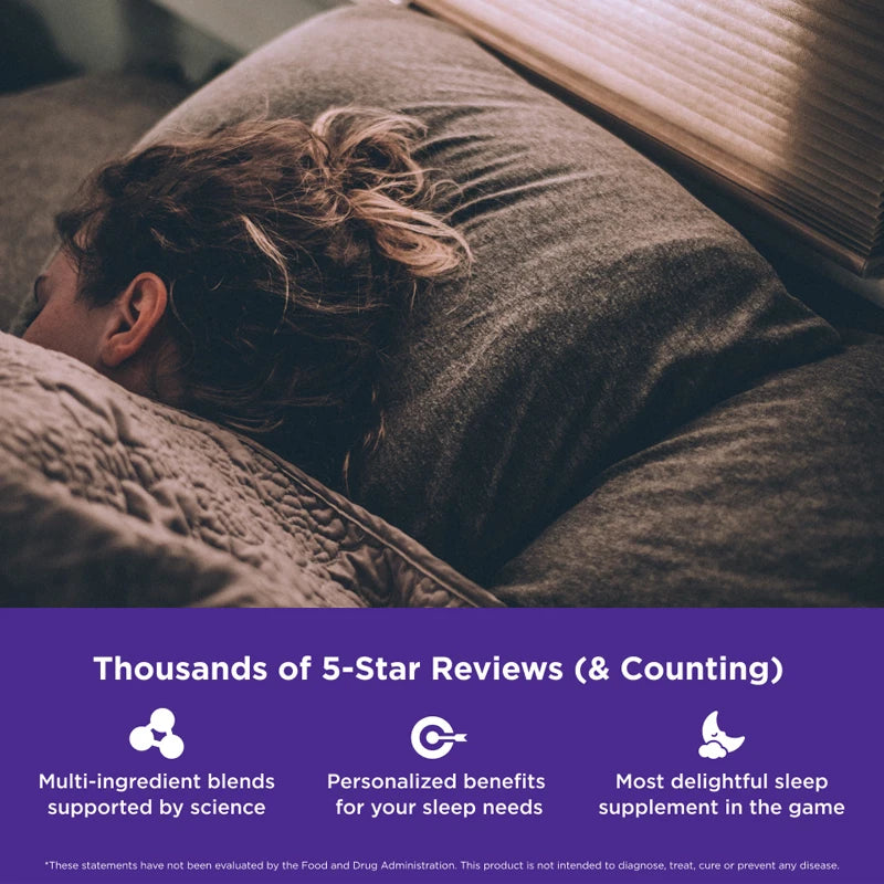 Pslalae Sleep Gummies – Melatonin & L-Theanine | 30/60/100ct Sleep Support Gummies Qst