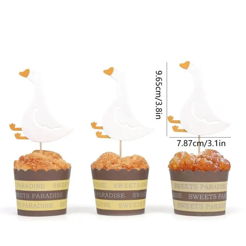 Silly Goose Birthday Cake Topper Insert Cards – 24 Pcs Cake Topper Set Qme 24pcs