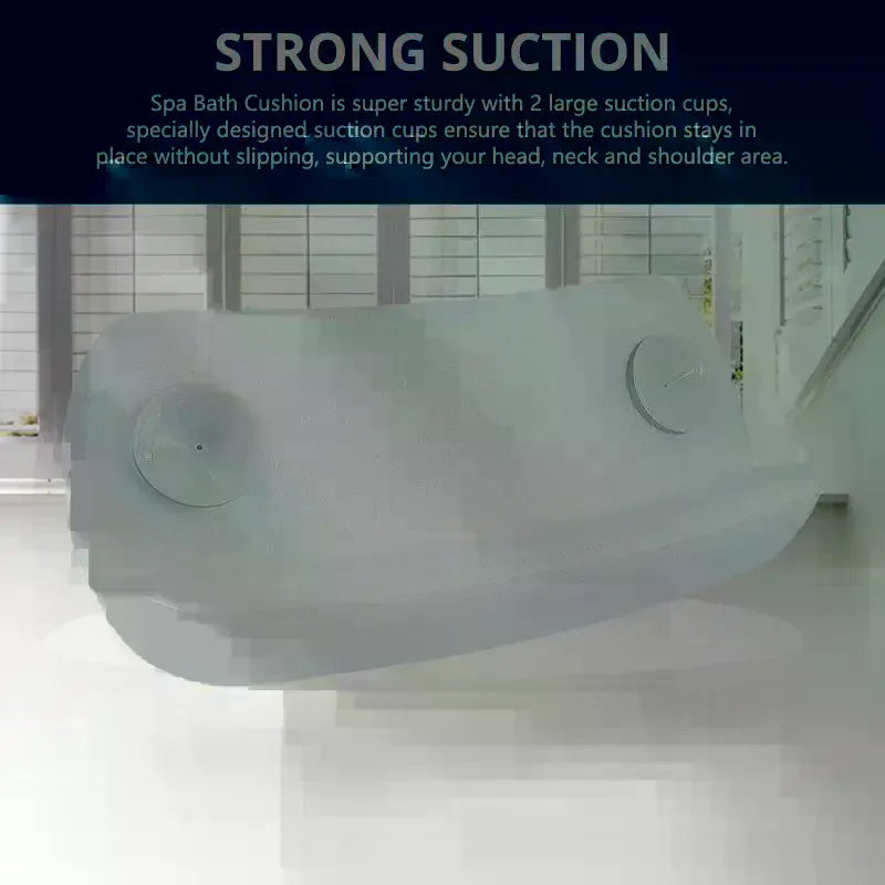 Waterproof Bathtub Headrest Pillow with Suction Cups | Spa Bath Bath Pillow Qme