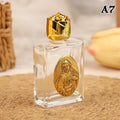 Glass Holy Water Bottle | Religious Cross Christian Gift Religious Keepsake Bottle Qme A7
