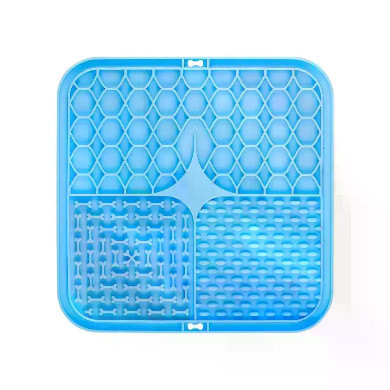Silicone Pet Lick Mat Slow Feeder Bowl with Suction Cup Slow Feeder Lick Mat Qme