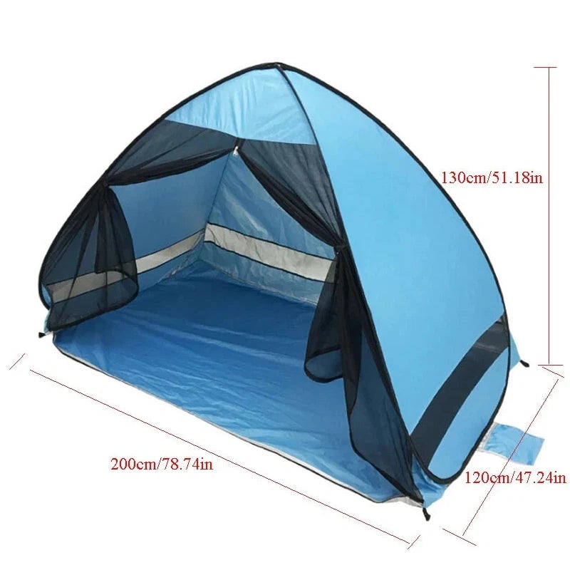 Auto Pop-Up Camping Tent – Mosquito Proof Beach & Hiking Pop-Up Camping Tent Qst