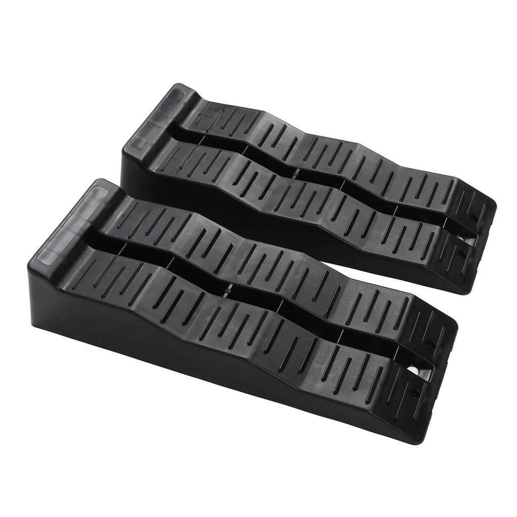 RV Leveling Ramps 11,000 LBS Wheel Chock & Leveler – 2 Pack RV Leveling Ramps Qme black