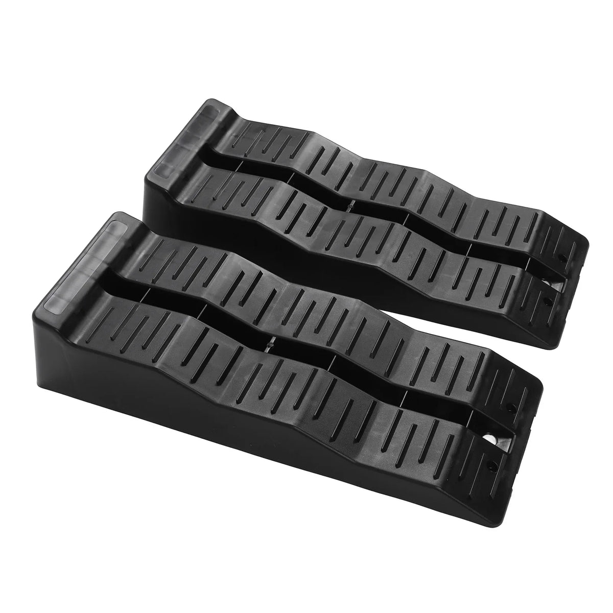 RV Leveling Ramps 11,000 LBS Wheel Chock & Leveler – 2 Pack RV Leveling Ramps Qme black