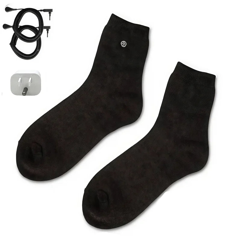 Grounding Socks Silver Fiber Earthing Socks for Sleep & Yoga Earthing Grounding Socks Qst US