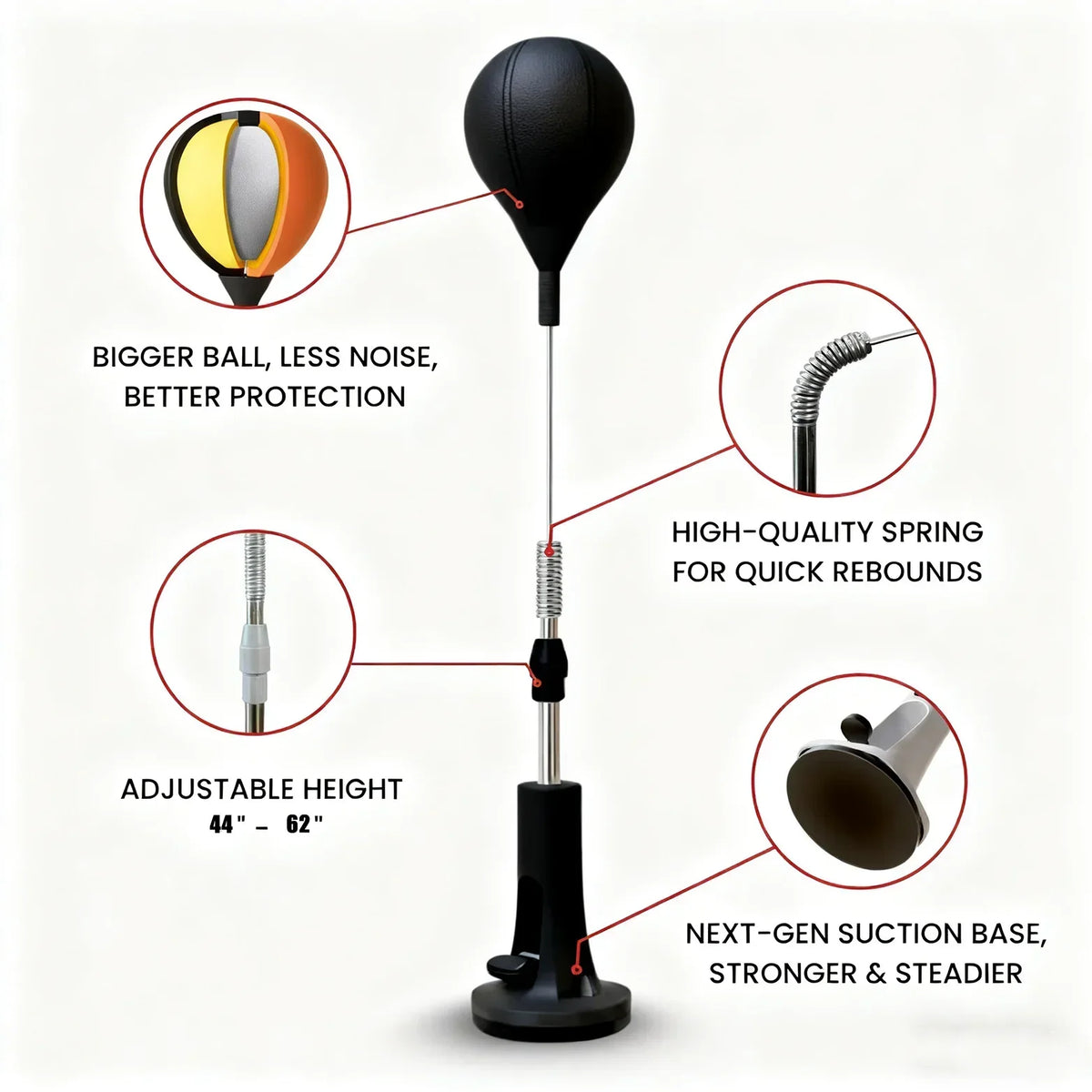 Cobra Reflex Punching Bag – Boxing Agility Training Equipment Reflex Punching Bag Qme