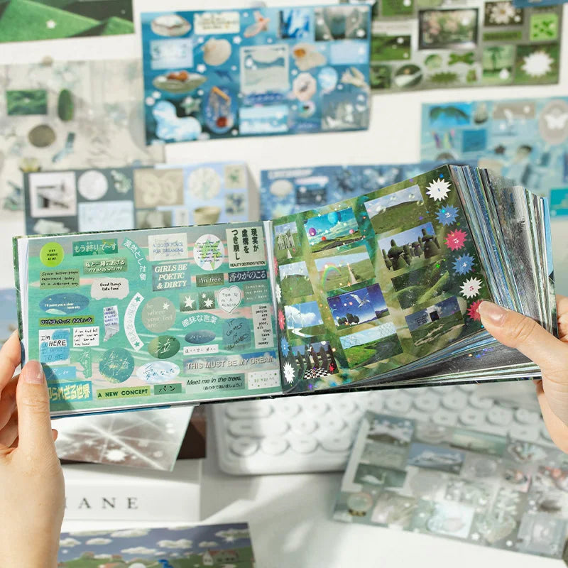 Y2K Kawaii Cut Film Sticker Book – DIY Journal & Craft Decor DIY Sticker Book Qme B