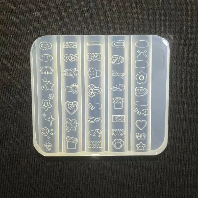 3D Silicone Nail Art Mold – Flower & Fox DIY Carving Tool Nail Art Mold Qst A2
