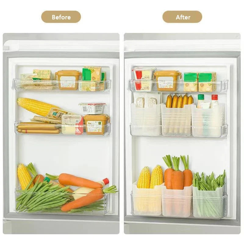 Refrigerator Side Door Organiser – BPA-Free Food Storage Bin Fridge Door Organiser Qme