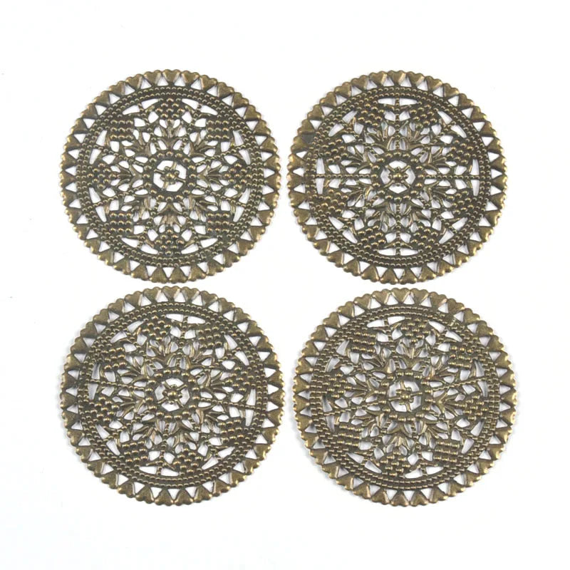 Metal Filigree Flower Wrap Connectors – DIY Scrapbook Crafts Filigree Craft Connectors Qme Bronze