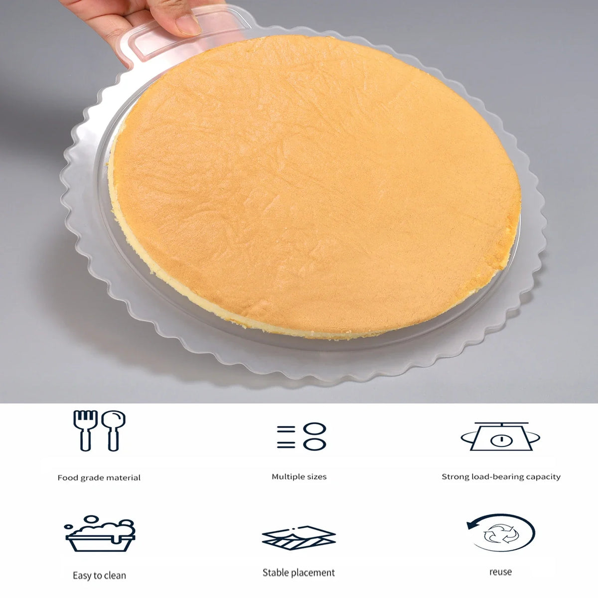 2-in-1 Icing Spatula & Circle Pastry Mat Cake Decorating Set Cake Decorating Set Qme