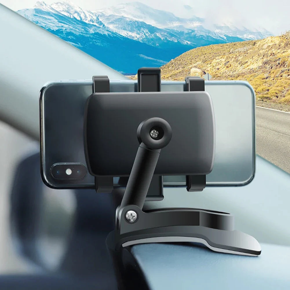 360° Car Phone Holder – Universal GPS Dashboard Clip Mount Car Phone Mount Qme