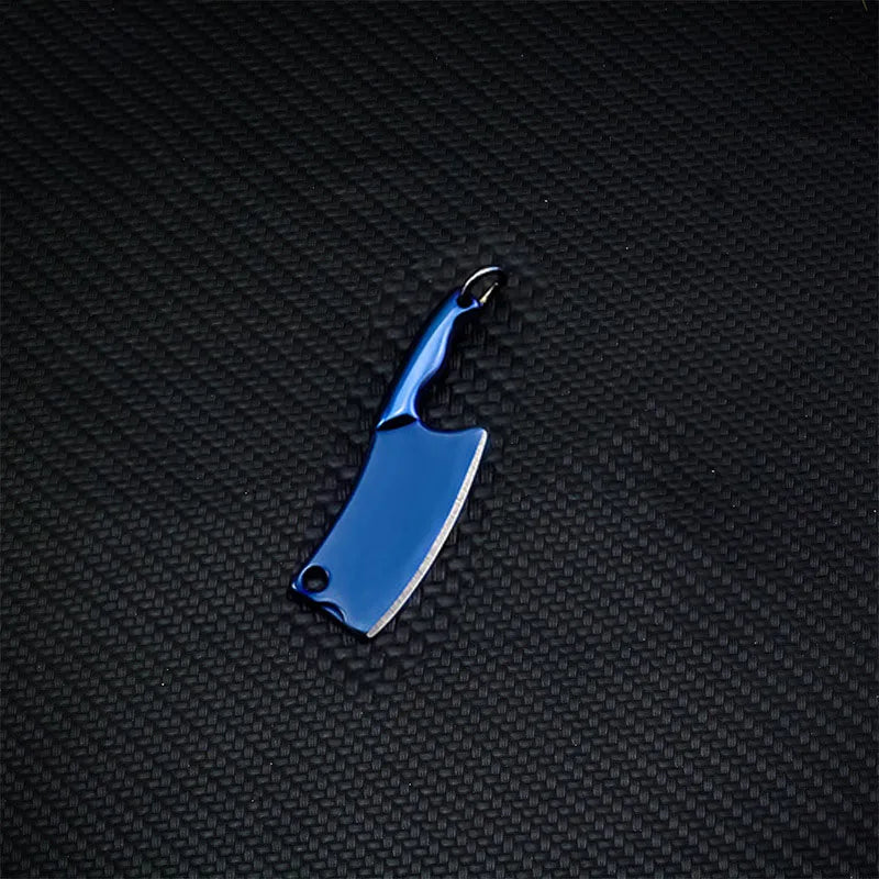 Swayboo Mini Damascus Keychain Knife – Fixed Blade Pendant Fixed Blade Knife Qst Blue Steel