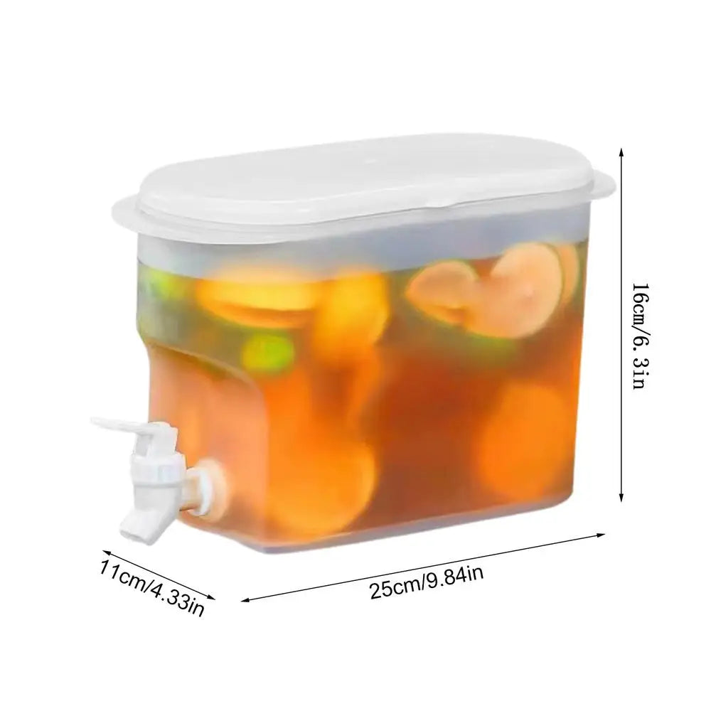 Fridge Drink Dispenser with Faucet – 2.8L Cold Water Jug Drink Dispenser Qme White