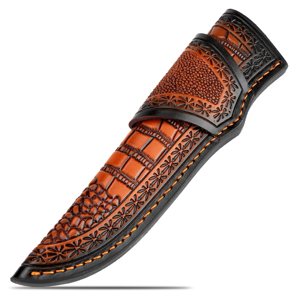 Premium Leather 8-Inch Kitchen Knife Sheath & Belt Holster Knife Sheath Qst Leather Sheath D