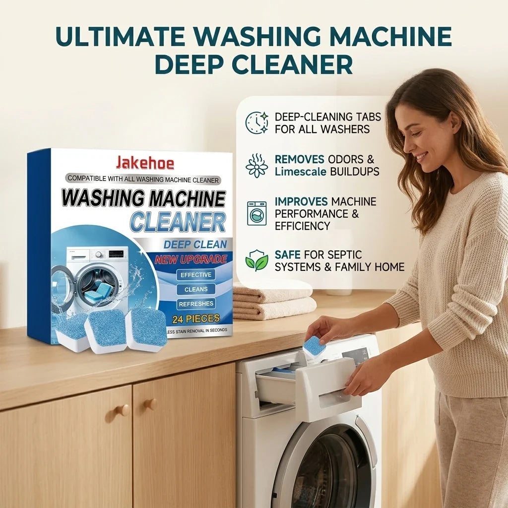 Washing Machine Cleaning Tablets – Mold, Scale & Odor Remover Washer Cleaning Tablets Qme