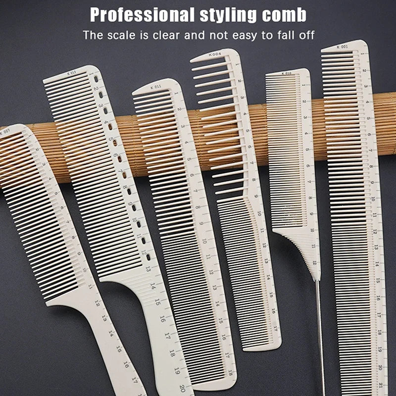 Professional Barber Comb with Integrated Laser Scale Ruler Barber Styling Comb Qme