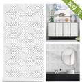 Nordic Peel & Stick Waterproof Vinyl Wallpaper | Geometric Peel & Stick Wallpaper Qme silver 6mx45m