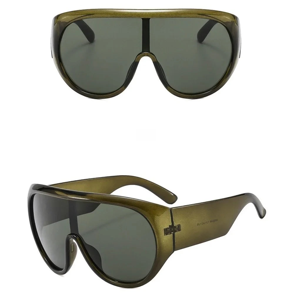 Oversized Square Sunglasses UV400 Protection – Vintage Style Oversized Sunglasses Qme