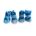 Mesh Dog & Cat Shoes – Non-Slip Soft Sole Summer Sandals 4-Pack Pet Shoes & Sandals Qst blue M