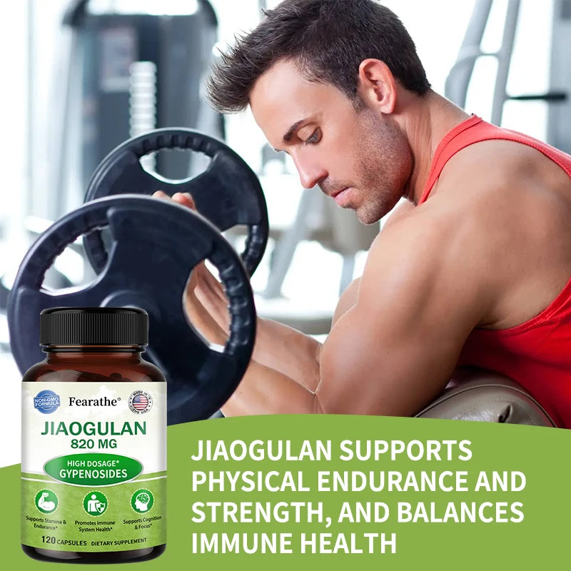 Jiaogulan Extract Capsules – Vegan Adaptogen Supplement Herbal Supplement Qst