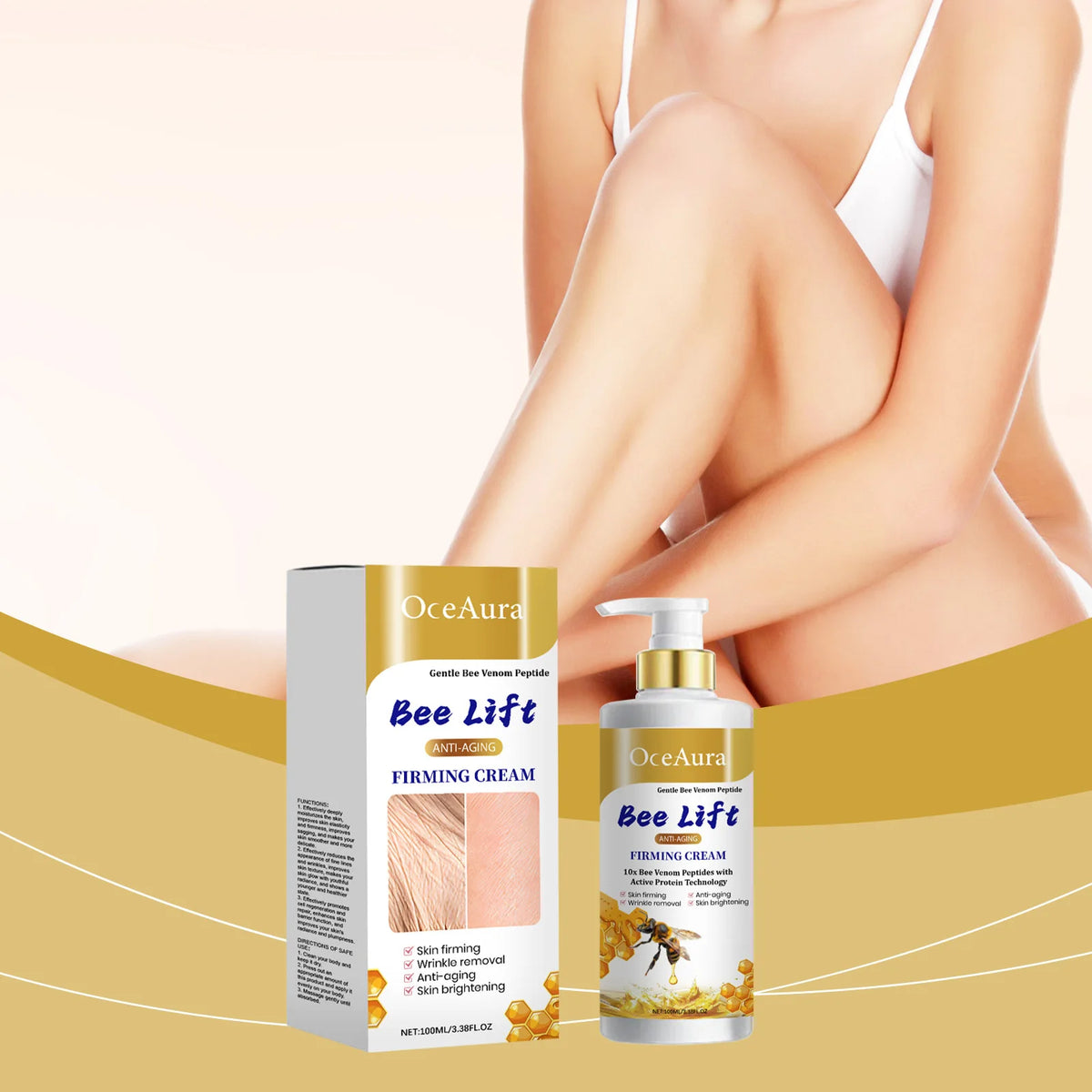 OceAura Collagen Firming Brightening Face & Body Cream Firming Body Cream Qst