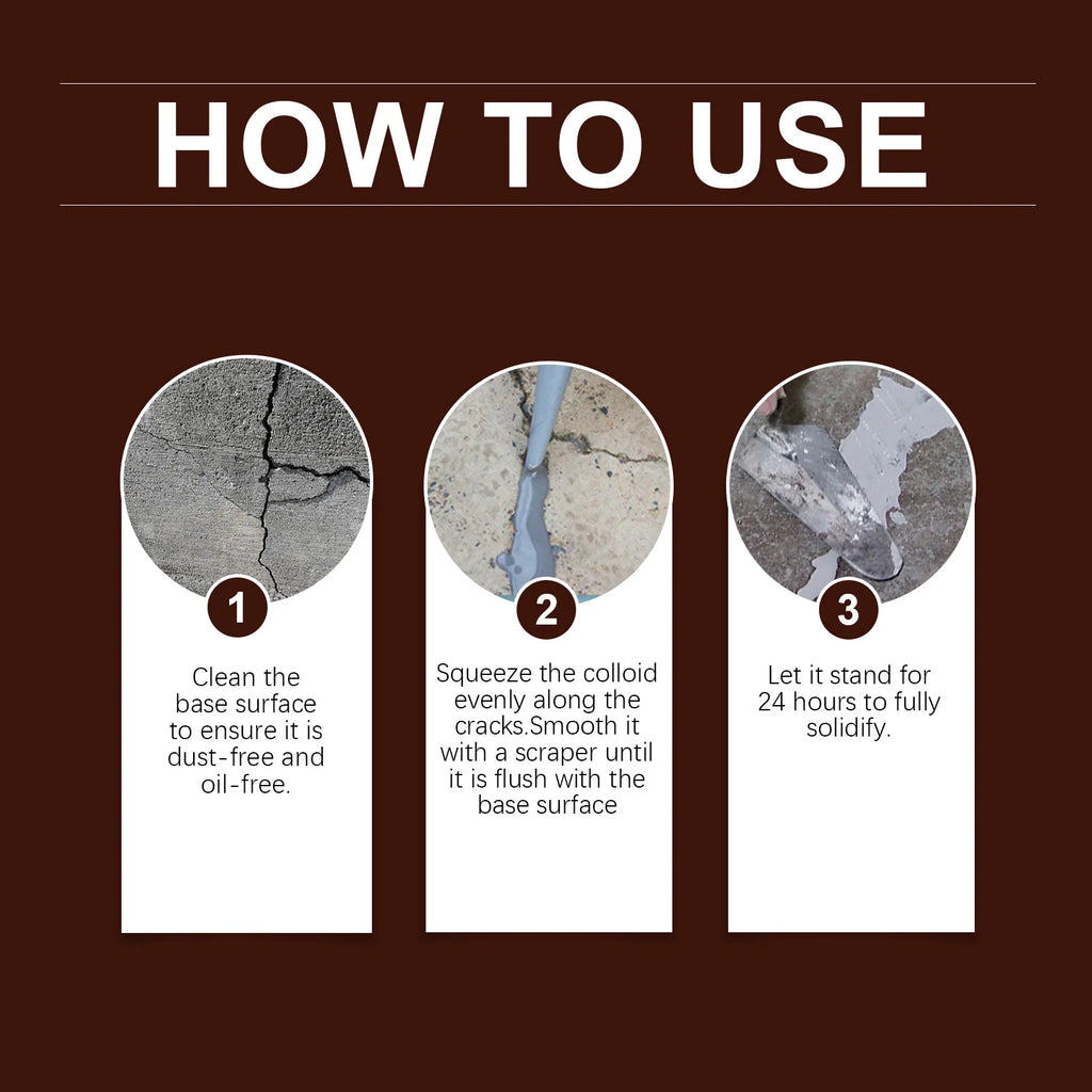 100G Concrete Crack Filler – Waterproof High Elasticity Sealant Concrete Crack Filler Qst