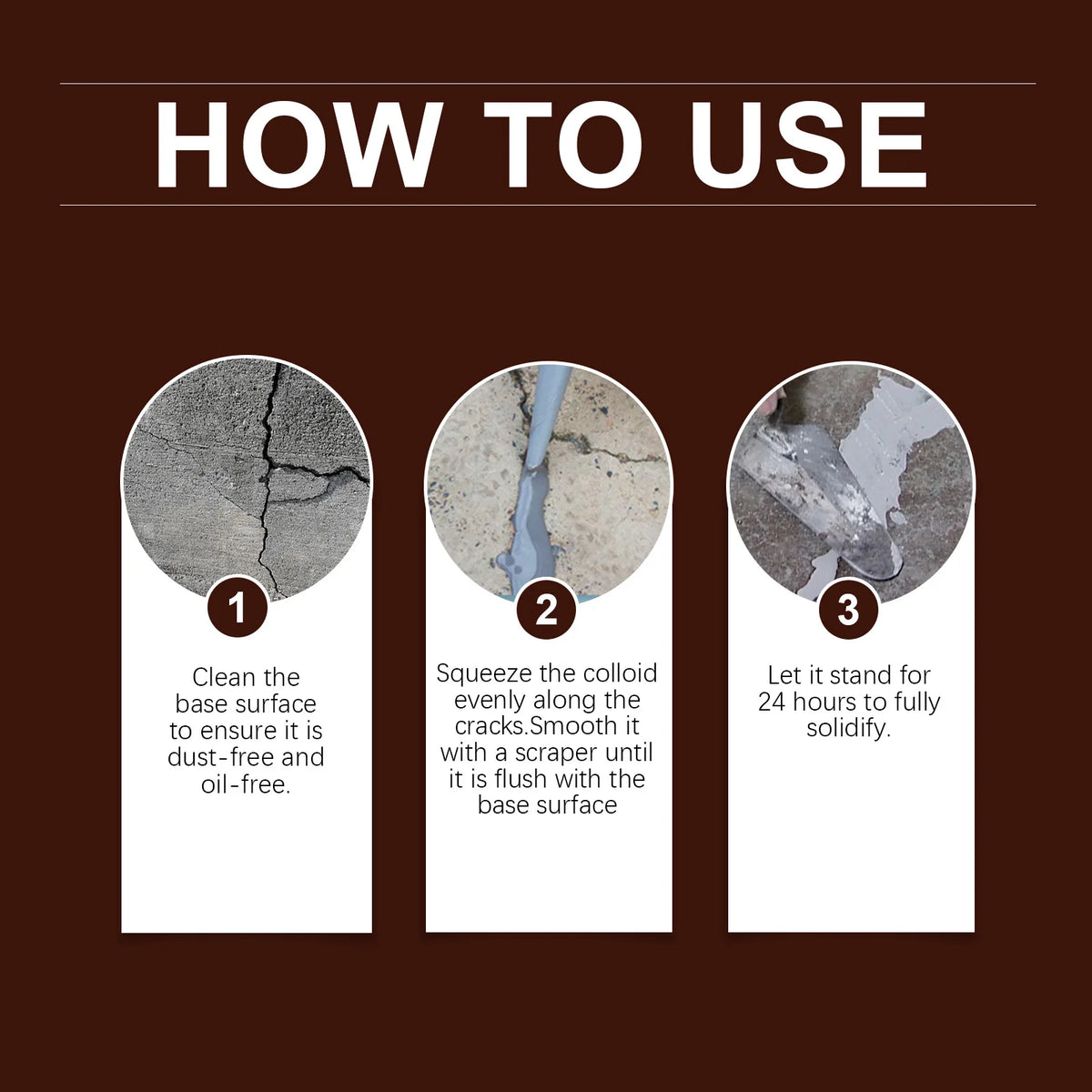 100G Concrete Crack Filler – Waterproof High Elasticity Sealant Concrete Crack Filler Qst