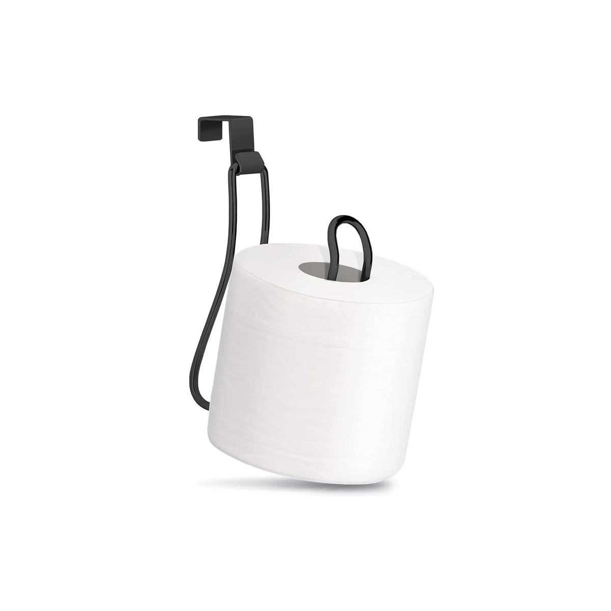 Wall Mounted Iron Toilet Paper Holder – Stainless Steel Toilet Paper Holder Qme black