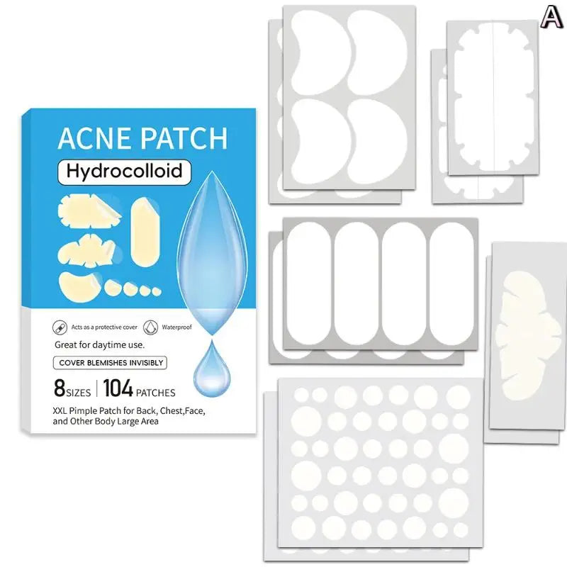 Hydrocolloid Acne Patches – Multi-Shape Invisible Bulk Pack Hydrocolloid Acne Patches Qme A