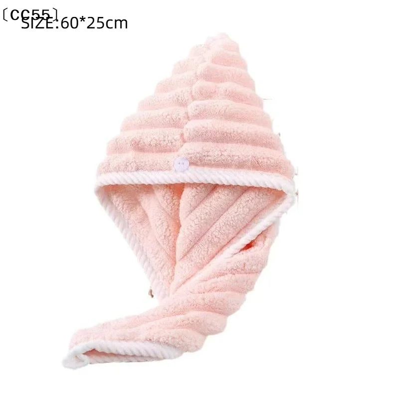 Women's Quick Dry Hair Towel Cap – Super Absorbent Wrap Hair Towel Cap Qst