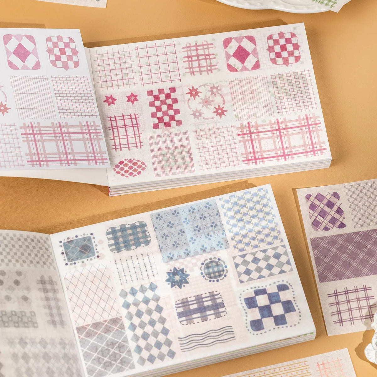 Cute Cartoon Grid Die Cut Sticker Book – 18 or 36 Sheets Die Cut Sticker Book Qme