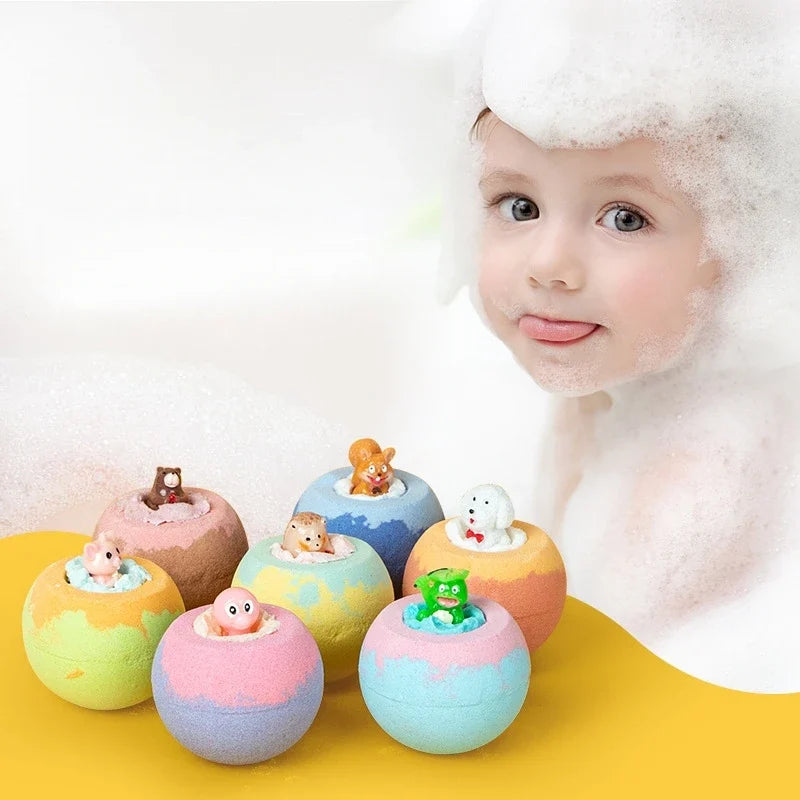 Mermaid Bath Bomb with Surprise Toy Inside | 100g Sea Salt Kids Bath Bomb Qme