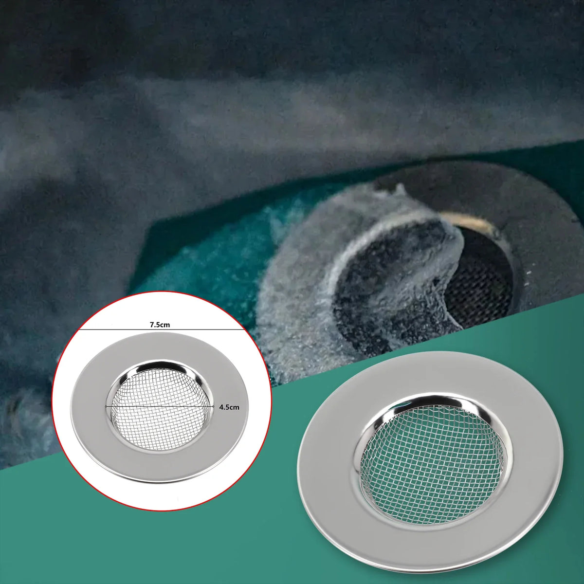 Stainless Steel Sink Drain Hair Catcher Stopper Filter Drain Hair Catcher Qme