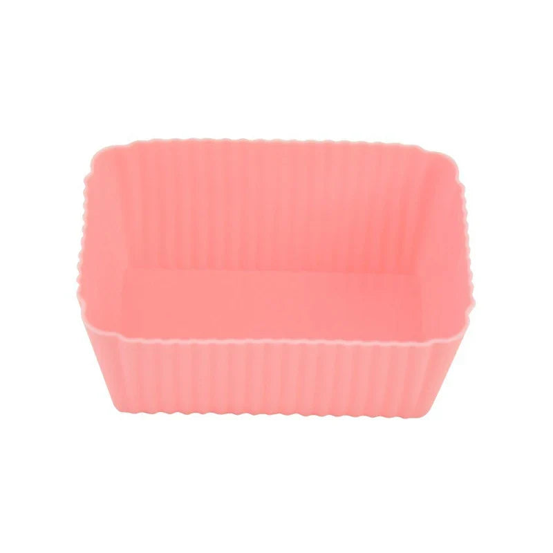 Silicone Cupcake & Muffin Baking Molds – Reusable 5-Pack Silicone Baking Mold Qme Pink
