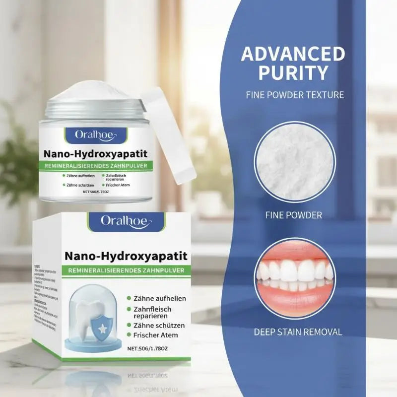 Hydroxyapatite Teeth Whitening Powder 50g – Stain Removal Teeth Whitening Powder Qme