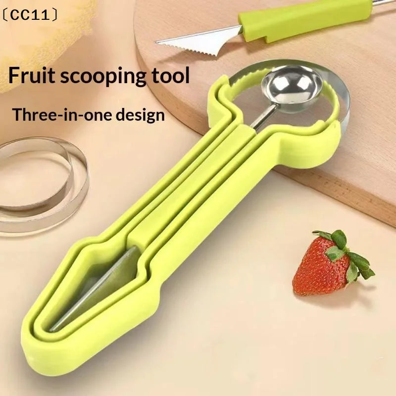 4-in-1 Fruit Knife Baller Scooper & Meat Extractor Tool Fruit Prep Tool Qme