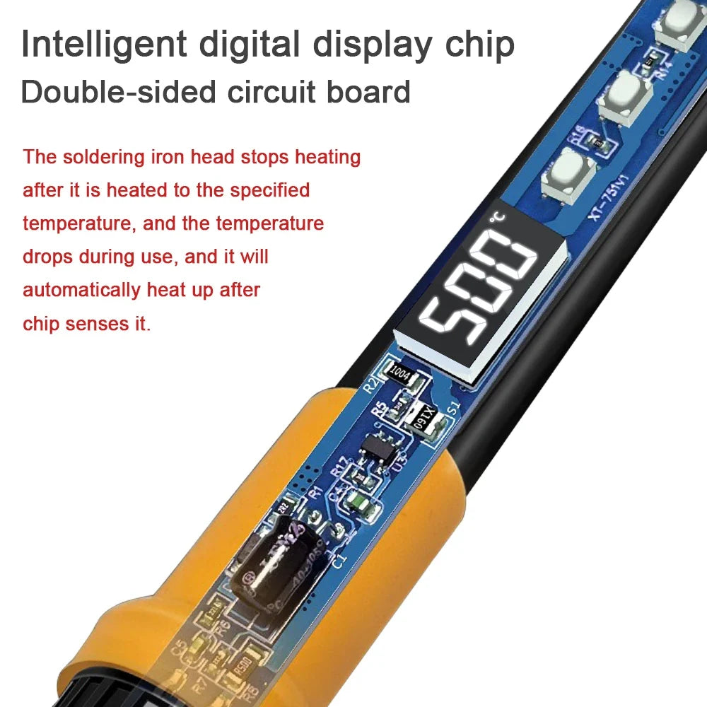 80W Electric Soldering Iron – Digital Display & Adjustable Temp Soldering Iron Qme