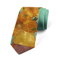 Retro Floral Oil Painting Necktie – Business & Wedding Tie Floral Print Necktie Qme style5