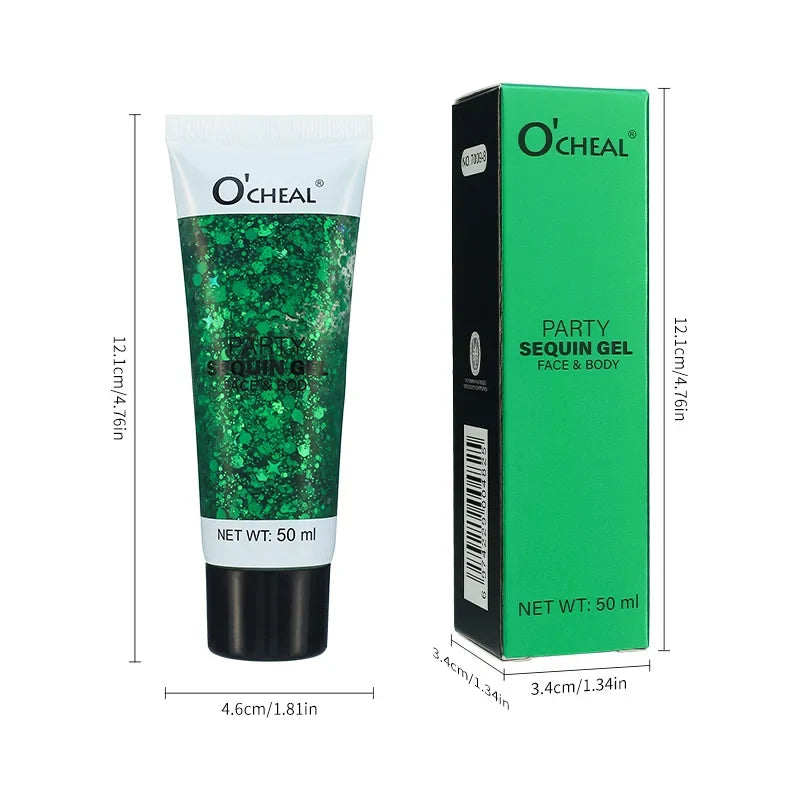 Party Sequin Gel – Waterproof Glitter Makeup for Costumes Glitter Makeup Gel Qme