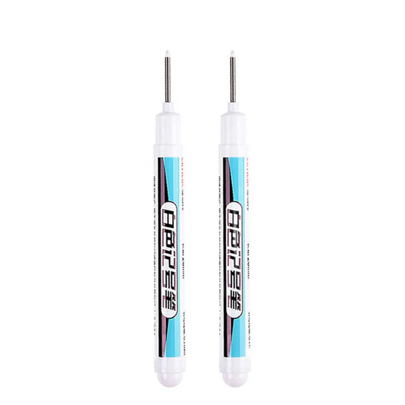 White Deep Hole Paint Marker Pen – Waterproof & Permanent Paint Marker Pen Qme 0.7mm White-2pcs