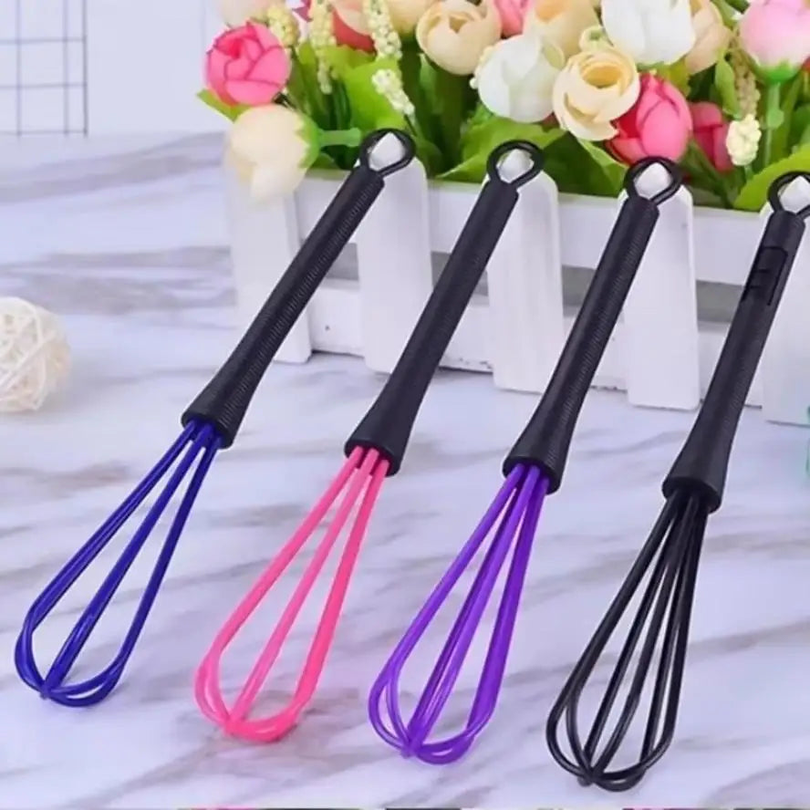 Manual Egg Beater Plastic Whisk Handheld Mixing Tool 5-Pc Set Manual Whisk Set Qme