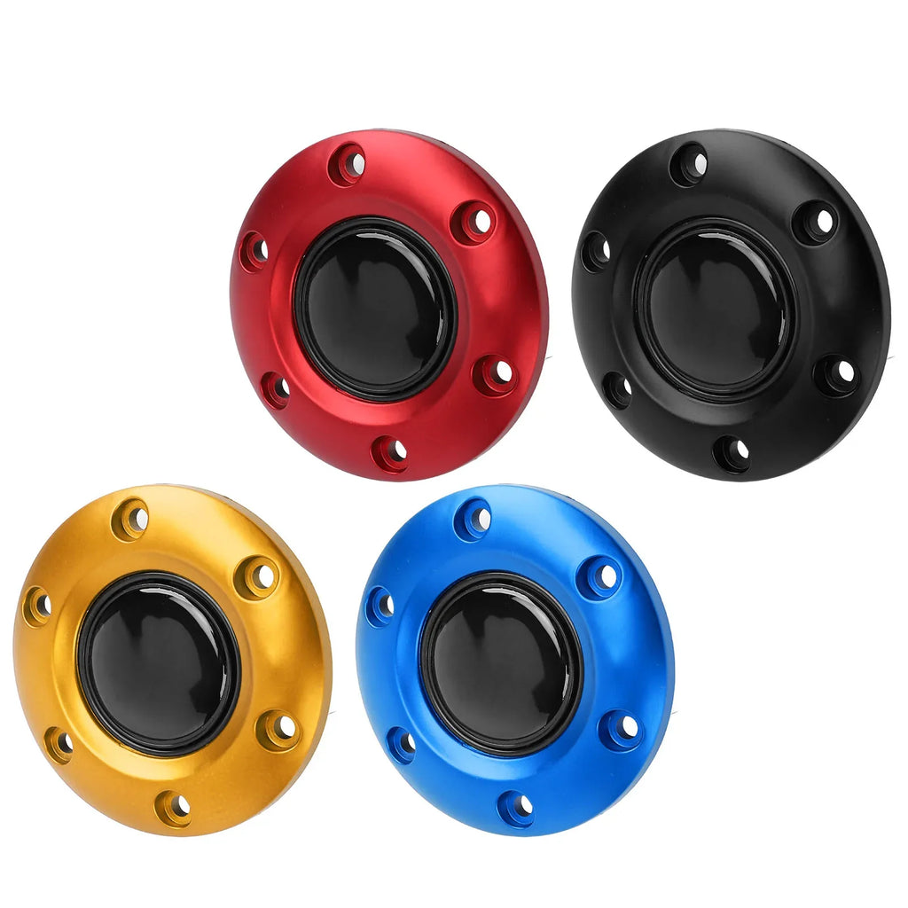 6-Hole Steering Wheel Center Horn Button Cap | ABS – 4 Colors Steering Wheel Horn Cap Qme