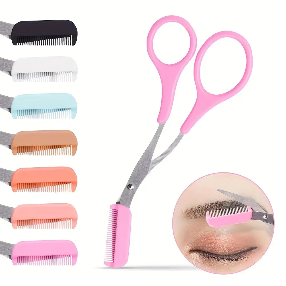 Eyebrow Trimmer Scissor with Comb – Brow Grooming Tool Eyebrow Grooming Tool Qme