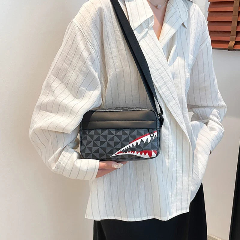 Crossbody Small Square Bag | Split Leather Casual Purse Crossbody Handbag Qme