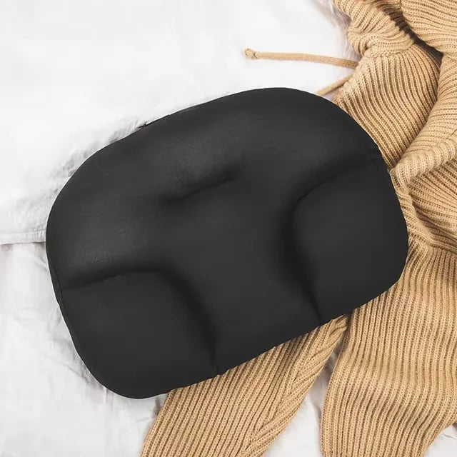 Memory Foam Egg-Shaped Sleep Pillow – Head & Neck Support Memory Foam Pillow Qst Black