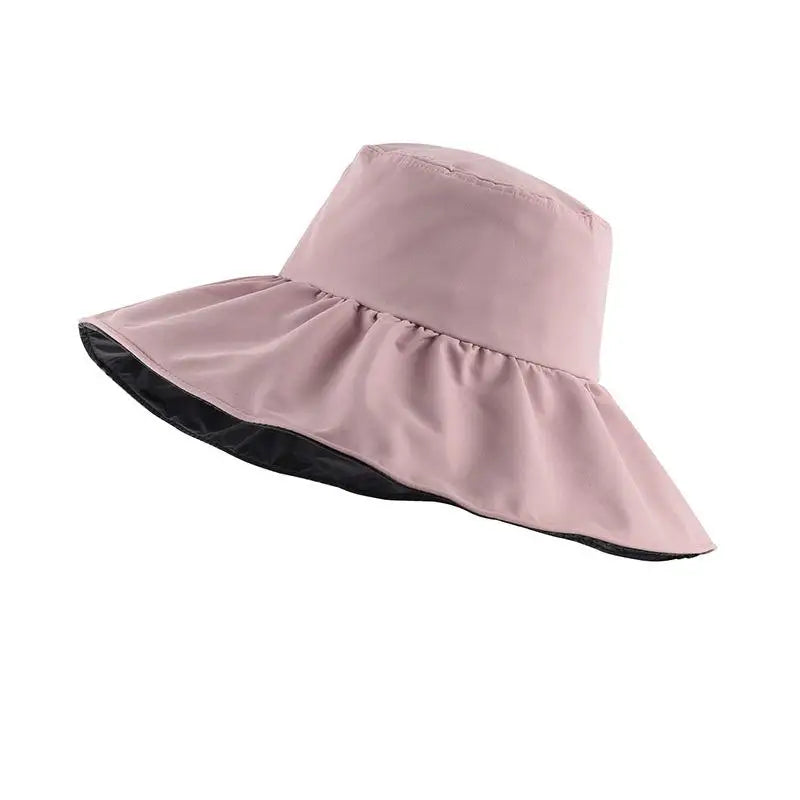Women's Wide Brim Sun Hat – Breathable Fisherman Cap Wide Brim Sun Hat Qst Pink