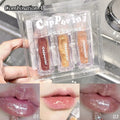 Moisturizing Glitter Lip Gloss – 6 Colors, Non-Sticky Formula Glitter Lip Gloss Qme Conbination A